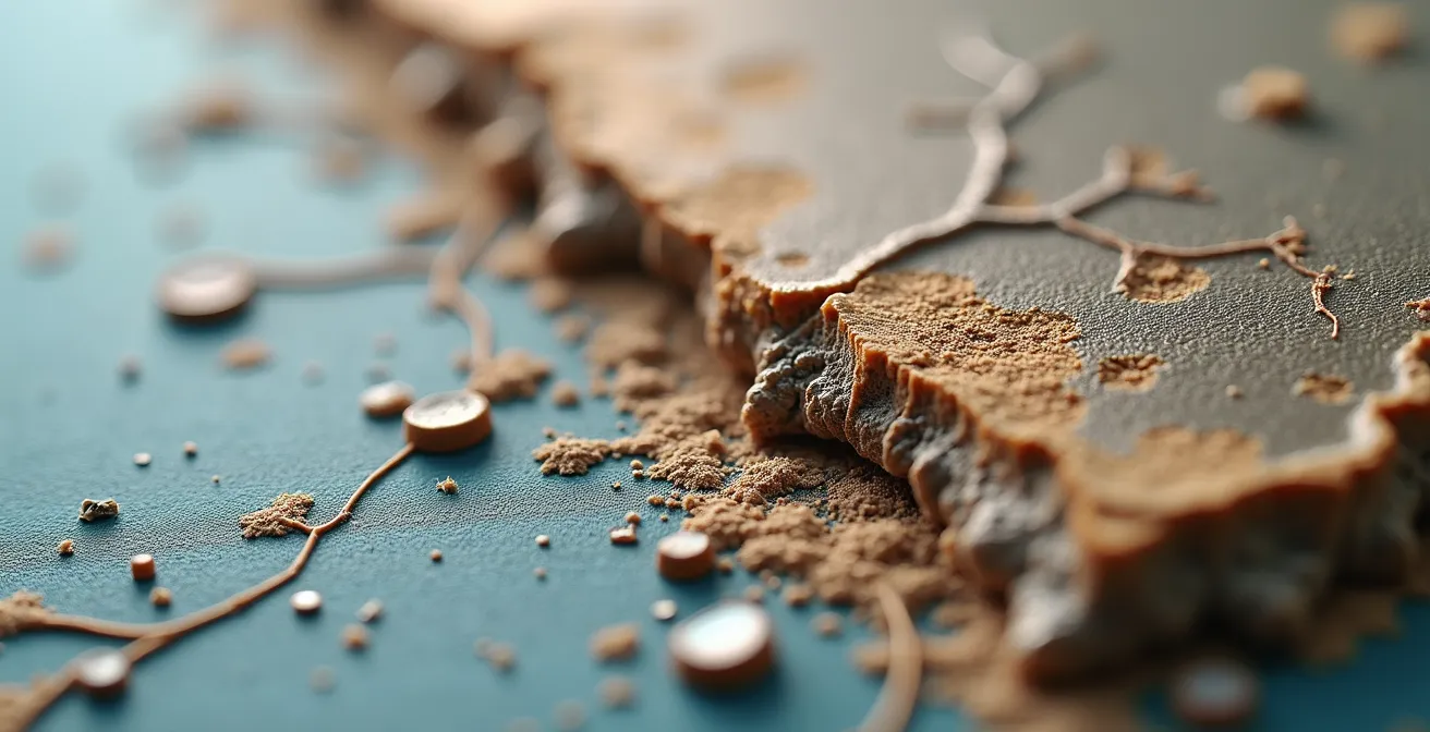 Analisi spettroscopica di materiali non identificati su un'opera d'arte mista