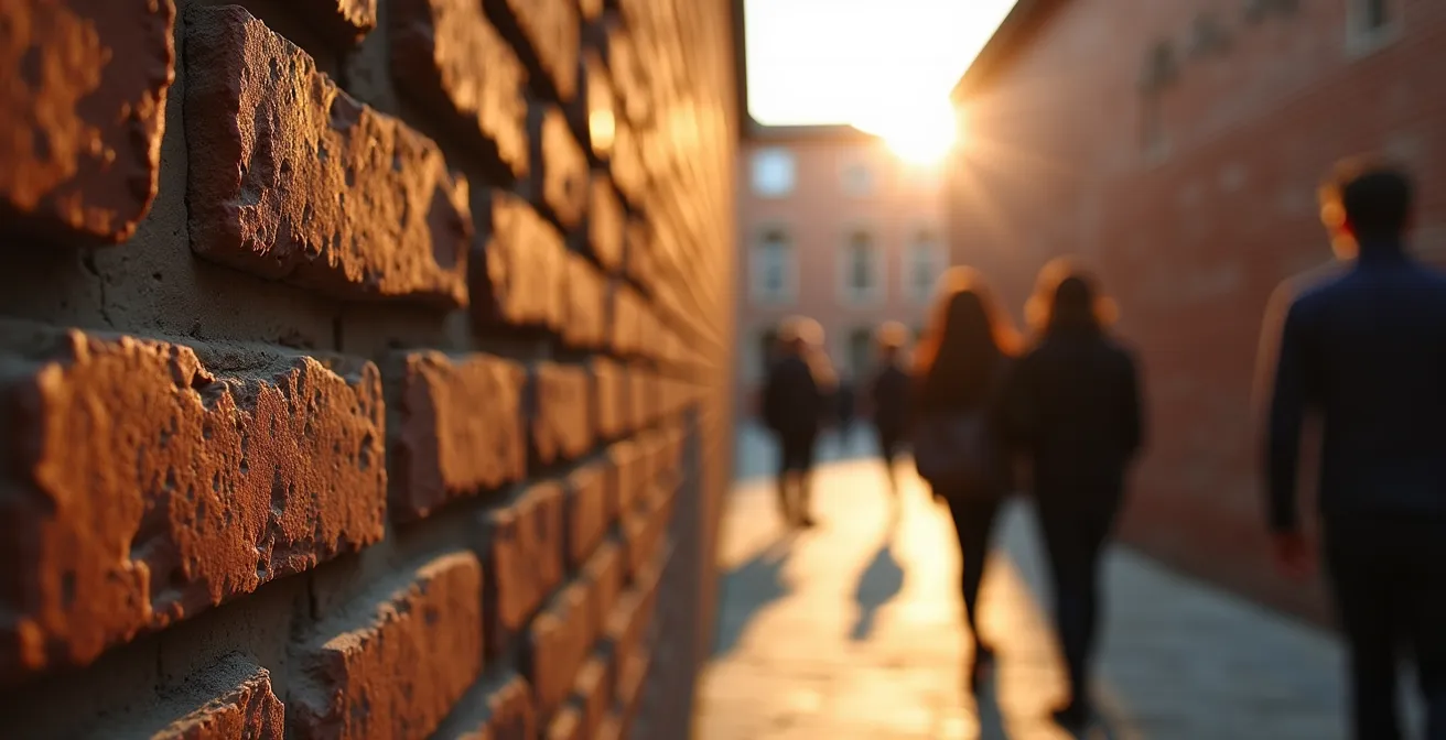 Vista panoramica dell'Arsenale di Venezia durante i preview days con visitatori VIP
