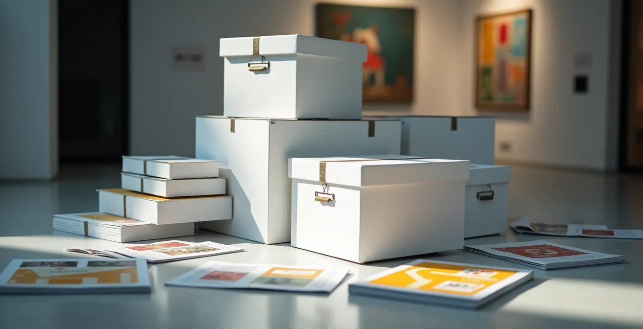 Rappresentazione visiva della struttura dei costi operativi di una galleria d'arte contemporanea