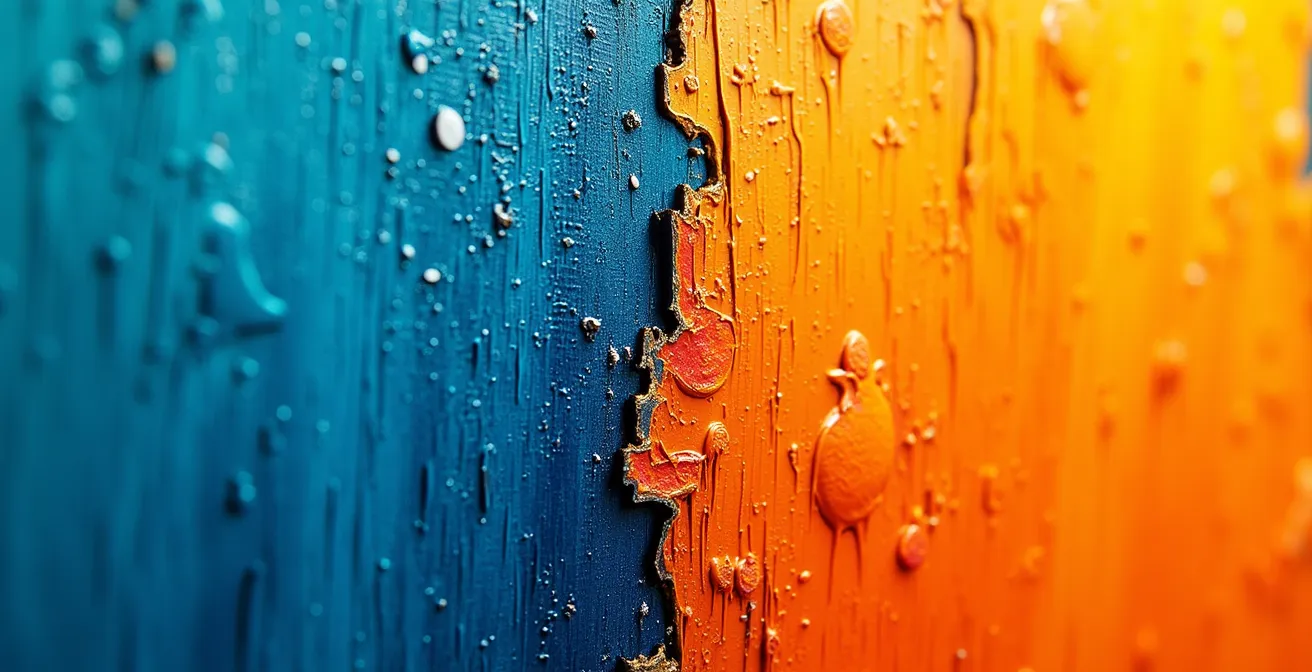 Confronto visivo tra opere di diversi periodi artistici attraverso pennellate e texture