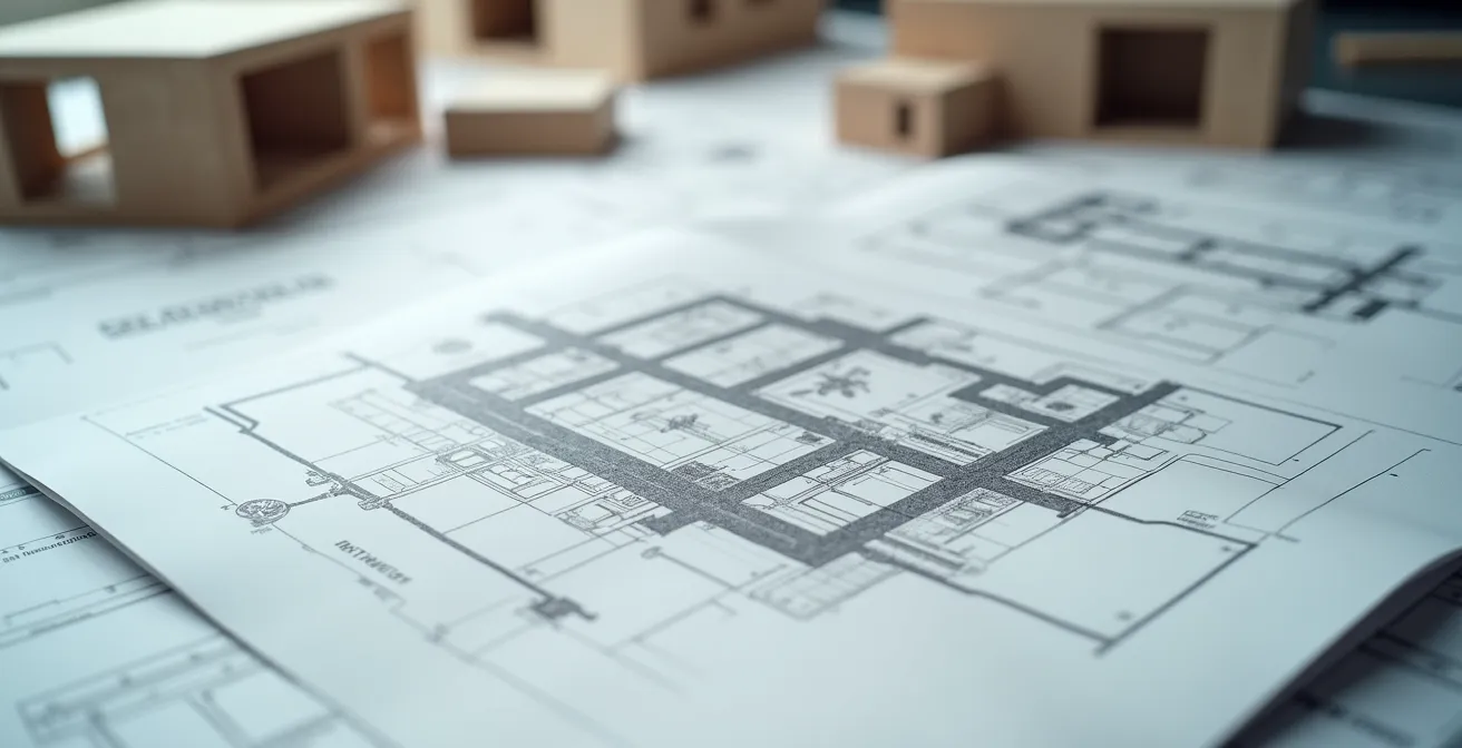 Documenti legali e planimetrie architettoniche per installazione artistica