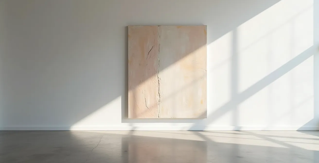 Illuminazione radente che rivela la topografia della superficie pittorica