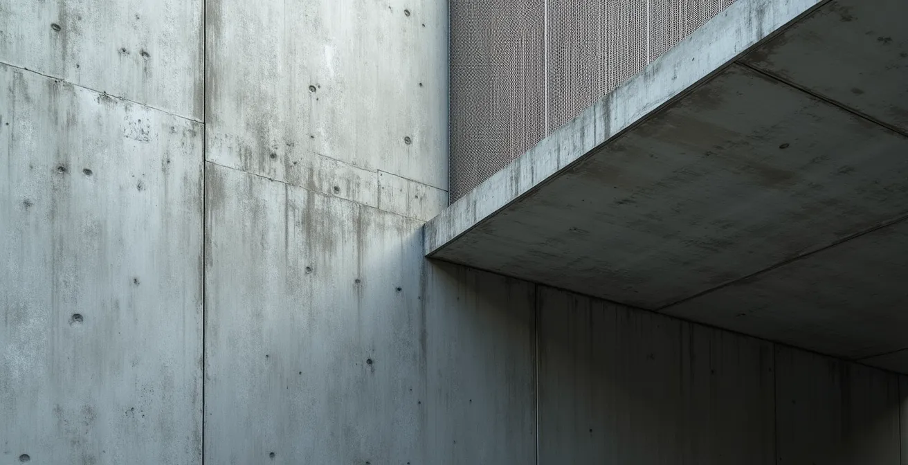 Confronto tra scultura massiva e struttura leggera in spazio architettonico