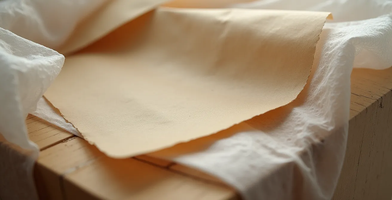 Opera d'arte imballata con cura per il trasporto internazionale in un ambiente museale professionale